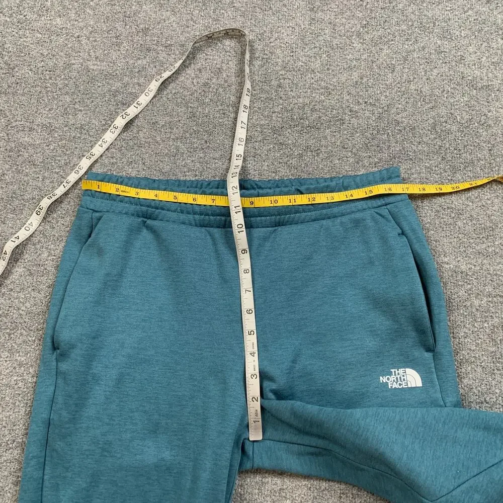 The North Face Joggers Mens M Medium Teal Blue Reaxion Fleece Drawstring Pants